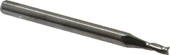 M.A. Ford - 5/64", 3/16" LOC, 1/8" Shank Diam, 1-1/2" OAL, 3 Flute, Solid Carbide Square End Mill - Single End, Uncoated, Spiral Flute, 30° Helix, Centercutting, Right Hand Cut, Right Hand Flute, Series 116 - Eagle Tool & Supply