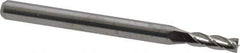 M.A. Ford - 3/32", 9/32" LOC, 1/8" Shank Diam, 1-1/2" OAL, 4 Flute, Solid Carbide Square End Mill - Single End, Uncoated, Spiral Flute, 30° Helix, Centercutting, Right Hand Cut, Right Hand Flute, Series 111 - Eagle Tool & Supply