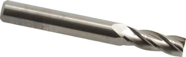 M.A. Ford - 9/32", 3/4" LOC, 5/16" Shank Diam, 2-1/2" OAL, 4 Flute, Solid Carbide Square End Mill - Single End, Uncoated, Spiral Flute, 30° Helix, Centercutting, Right Hand Cut, Right Hand Flute, Series 111 - Eagle Tool & Supply