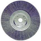 7" - Diameter Medium Face Bench Grinder Wheel; .014" Crimped Steel Wire Fill; 5/8" Arbor Hole; Retail Pack - Eagle Tool & Supply