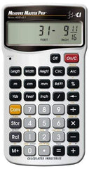 Calculated Industries - 11-Digit (7 normal, 4 Fractions) with Full Annunciators 30 Function Handheld Calculator - 5/8" x 2-1/2" (15.88mm x 63.5mm) Display Size, Silver, LR-44/A76 Powered, 7" Long x 5" Wide x 1" High - Eagle Tool & Supply