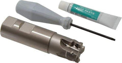 Tungaloy - 1" Cut Diam, 0.425" Max Depth of Cut, 1" Shank Diam, 3.74" OAL, Indexable Square Shoulder End Mill - ASMT 11T3.. Inserts, Weldon Shank, 90° Lead Angle - Eagle Tool & Supply