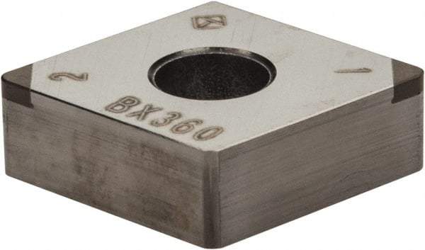 Tungaloy - 2QP-CNGA432 Grade BX360 PCBN Turning Insert - Uncoated, 80° Diamond, 1/2" Inscr Circle, 3/16" Thick, 1/32" Corner Radius - Eagle Tool & Supply