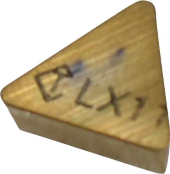 Tungaloy - TPG222 Grade LX11 Ceramic Turning Insert - TiN Finish, 60° Triangle, 1/4" Inscr Circle, 1/8" Thick, 1/32" Corner Radius - Eagle Tool & Supply