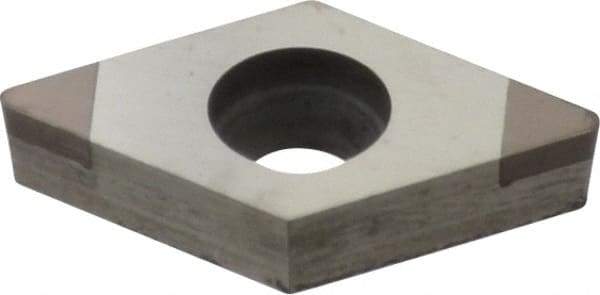 Tungaloy - 2QP-DCMW21.51 Grade BX330 PCBN Turning Insert - Uncoated, 55° Diamond, 1/4" Inscr Circle, 3/32" Thick, 1/64" Corner Radius - Eagle Tool & Supply