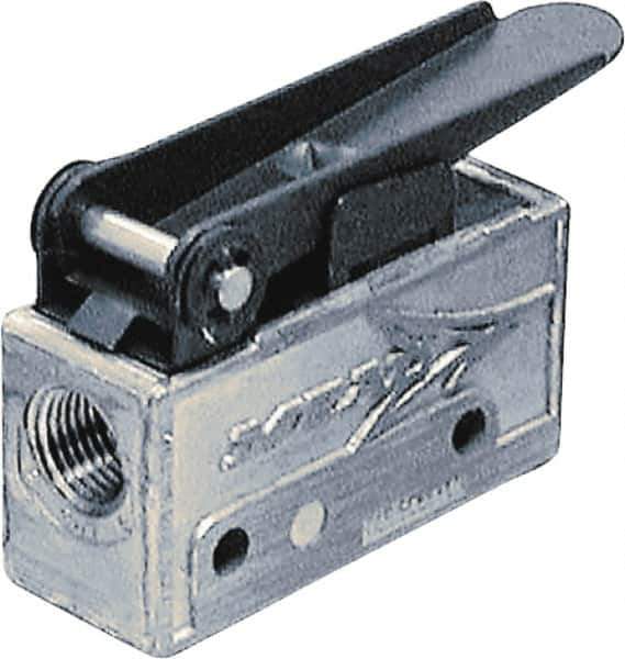 Mead - 0.11 CV Rate, 3 Way Pilot Air Valve - Emergency Stop Actuator - Eagle Tool & Supply