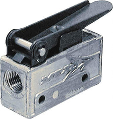 Mead - 0.11 CV Rate, 3 Way Pilot Air Valve - Emergency Stop Actuator - Eagle Tool & Supply