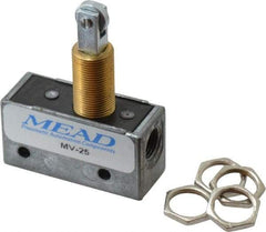 Mead - 0.11 CV Rate, 3 Way Pilot Air Valve - Roller Plunger Actuator - Eagle Tool & Supply