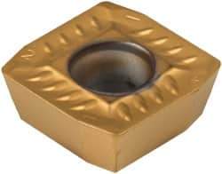 Kennametal - SDKT43 GP Grade KC725M Carbide Milling Insert - TiN/TiCN/TiN Finish, 3/16" Thick, 1/2" Inscribed Circle, 0.8mm Corner Radius - Eagle Tool & Supply