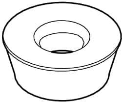 Kennametal - RDHX1003M0 GN Grade KC522M Carbide Milling Insert - TiAlN Finish, 0.1252" Thick, 10mm Inscribed Circle - Eagle Tool & Supply
