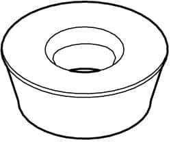 Kennametal - RDPX12T3M0 HN Grade KC510M Carbide Milling Insert - TiAlN Finish, 5/32" Thick, 12mm Inscribed Circle - Eagle Tool & Supply