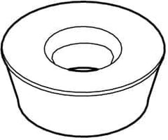 Kennametal - RDPX12T3M0 HN Grade KC510M Carbide Milling Insert - TiAlN Finish, 5/32" Thick, 12mm Inscribed Circle - Eagle Tool & Supply