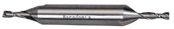 Hertel - 22mm, 1-9/16" LOC, 7/8" Shank Diam, 5-1/2" OAL, 2 Flute, Cobalt Square End Mill - Double End, Uncoated, Centercutting - Eagle Tool & Supply