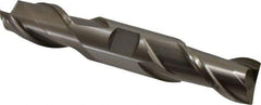 Interstate - 1", 1-5/8" LOC, 1" Shank Diam, 5-7/8" OAL, 2 Flute, High Speed Steel Square End Mill - Double End, Uncoated, Spiral Flute, 30° Helix, Centercutting, Right Hand Cut, Right Hand Flute - Eagle Tool & Supply