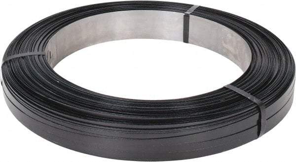 Made in USA - 2,478' Long x 5/8" Wide, Oscillated Coil Steel Strapping - 1,460 Lb Capacity, 0.02" Thick - Eagle Tool & Supply