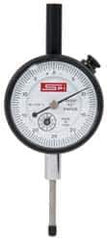 SPI - 0-25-0 Dial Reading, 0.0005" Graduation Dial Drop Indicator - 1-1/2" Dial, Revolution Counter - Eagle Tool & Supply