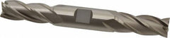 Interstate - 11/16", 1-5/8" LOC, 3/4" Shank Diam, 5-5/8" OAL, 4 Flute, High Speed Steel Square End Mill - Double End, Uncoated, Spiral Flute, 30° Helix, Right Hand Cut, Right Hand Flute - Eagle Tool & Supply