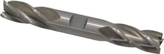 Interstate - 3/4", 1-5/8" LOC, 3/4" Shank Diam, 5-5/8" OAL, 4 Flute, High Speed Steel Square End Mill - Double End, Uncoated, Spiral Flute, 30° Helix, Right Hand Cut, Right Hand Flute - Eagle Tool & Supply