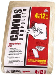 TRIMACO - Heavyweight 8 oz Canvas Drop Cloth - 12' x 4' - Eagle Tool & Supply