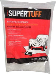 TRIMACO - Medium Weight Paper/Plastic Drop Cloth - 12' x 9' - Eagle Tool & Supply