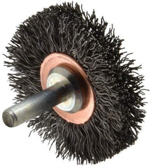 Anderson - 2" Brush Diam, Crimped, End Brush - 1/4" Diam Shank, 20,000 Max RPM - Eagle Tool & Supply
