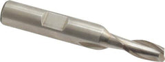 Interstate - 17/64", 9/16" LOC, 3/8" Shank Diam, 2-3/8" OAL, 2 Flute, High Speed Steel Square End Mill - Single End, Uncoated, Spiral Flute, 30° Helix, Centercutting, Right Hand Cut, Right Hand Flute - Eagle Tool & Supply