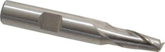 Interstate - 9/32", 9/16" LOC, 3/8" Shank Diam, 2-3/8" OAL, 2 Flute, High Speed Steel Square End Mill - Single End, Uncoated, Spiral Flute, 30° Helix, Centercutting, Right Hand Cut, Right Hand Flute - Eagle Tool & Supply