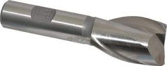 Interstate - 1", 1-1/2" LOC, 5/8" Shank Diam, 3-5/8" OAL, 2 Flute, High Speed Steel Square End Mill - Single End, Uncoated, Spiral Flute, 30° Helix, Centercutting, Right Hand Cut, Right Hand Flute - Eagle Tool & Supply