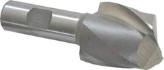 Interstate - 1-1/2", 1-5/8" LOC, 3/4" Shank Diam, 3-7/8" OAL, 2 Flute, High Speed Steel Square End Mill - Single End, Uncoated, Spiral Flute, 30° Helix, Centercutting, Right Hand Cut, Right Hand Flute - Eagle Tool & Supply