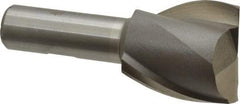 Interstate - 1-5/8", 1-5/8" LOC, 3/4" Shank Diam, 3-7/8" OAL, 2 Flute, High Speed Steel Square End Mill - Single End, Uncoated, Spiral Flute, 30° Helix, Centercutting, Right Hand Cut, Right Hand Flute - Eagle Tool & Supply