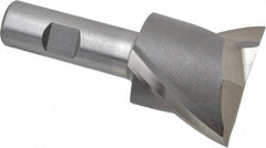 Interstate - 2", 1-5/8" LOC, 3/4" Shank Diam, 3-7/8" OAL, 2 Flute, High Speed Steel Square End Mill - Single End, Uncoated, Spiral Flute, 30° Helix, Centercutting, Right Hand Cut, Right Hand Flute - Eagle Tool & Supply