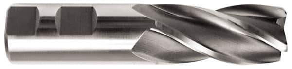 Hertel - 1", 4 Flute, Cobalt, 0.02" Corner Radius End Mill - 4-1/2" OAL, Right Hand Flute, 2" LOC, Right Hand Cut - Eagle Tool & Supply