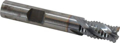 RobbJack - 3/8" Diam, Fine Pitch, 5/8" LOC, 4 Flute Solid Carbide Roughing Square End Mill - TiCN Finish, 2-1/2" OAL, 3/8" Shank Diam, Single End, Centercutting, 30° Helix - Eagle Tool & Supply