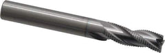 RobbJack - 5/16" Diam, Fine Pitch, 13/16" LOC, 3 Flute Solid Carbide Roughing Square End Mill - TiCN Finish, 2-1/2" OAL, 5/16" Shank Diam, Single End, Centercutting, 30° Helix - Eagle Tool & Supply