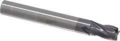 RobbJack - 5/16" Diam, Fine Pitch, 1/2" LOC, 4 Flute Solid Carbide Roughing Square End Mill - AlTiN Finish, 2-1/2" OAL, 5/16" Shank Diam, Single End, Centercutting, 30° Helix - Eagle Tool & Supply
