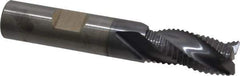 RobbJack - 1/2" Diam, Fine Pitch, 1" LOC, 3 Flute Solid Carbide Roughing Square End Mill - AlTiN Finish, 3" OAL, 1/2" Shank Diam, Single End, Centercutting, 30° Helix - Eagle Tool & Supply