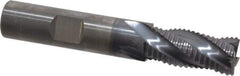 RobbJack - 1/2" Diam, Fine Pitch, 1" LOC, 4 Flute Solid Carbide Roughing Square End Mill - AlTiN Finish, 3" OAL, 1/2" Shank Diam, Single End, Centercutting, 30° Helix - Eagle Tool & Supply