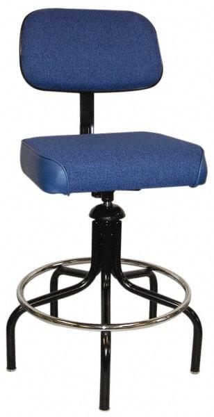 Bevco - Adjustable Chair - Cloth, Vinyl Seat, Royal Blue - Eagle Tool & Supply