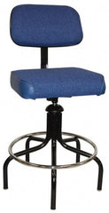 Bevco - Adjustable Chair - Cloth, Vinyl Seat, Royal Blue - Eagle Tool & Supply