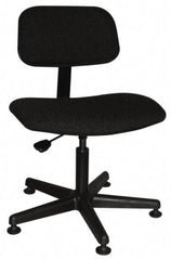 Bevco - Ergonomic Pneumatic Chair - Cloth Seat, Black - Eagle Tool & Supply