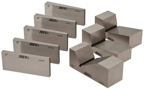 SPI - Layout & Setup Kits Type: V Block & Angle Plate Kit Contents: (5) Angle Plates(1 - 5 ); (3)V-Blocks(10, 15, 30) - Eagle Tool & Supply