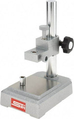SPI - Rectangular Base, Comparator Gage Stand - 8-1/2" High, 5-3/4" Base Length x 4" Base Width x 1-1/2" Base Height, Includes Holder - Eagle Tool & Supply