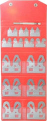 SPI - 26 Piece, 0.5 to 13 mm Radius, Stainless Steel Radius Gage Set - Satin Chrome Coated - Eagle Tool & Supply