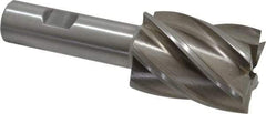 Interstate - 1-7/16", 2" LOC, 3/4" Shank Diam, 4-1/2" OAL, 6 Flute, High Speed Steel Square End Mill - Single End, Uncoated, Spiral Flute, 30° Helix, Right Hand Cut, Right Hand Flute - Eagle Tool & Supply