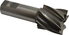 Interstate - 2", 2" LOC, 1-1/4" Shank Diam, 5-1/2" OAL, 6 Flute, High Speed Steel Square End Mill - Single End, Uncoated, Spiral Flute, 30° Helix, Right Hand Cut, Right Hand Flute - Eagle Tool & Supply