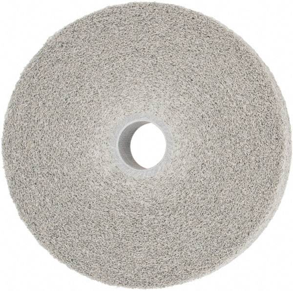 3M - 6" Diam, 1" Face Width, 1" Center Hole, Medium Grade, Aluminum Oxide Deburring Wheel - Convolute, Hard Density 8 Grade, 6,000 RPM - Eagle Tool & Supply