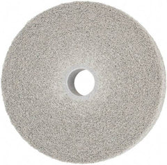 3M - 6" Diam, 1" Face Width, 1" Center Hole, Medium Grade, Aluminum Oxide Deburring Wheel - Convolute, Hard Density 8 Grade, 6,000 RPM - Eagle Tool & Supply
