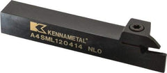 Kennametal - External Thread, 0.55" Max Depth of Cut, 4mm Min Groove Width, 5" OAL, Left Hand Indexable Grooving Cutoff Toolholder - 3/4" Shank Height x 3/4" Shank Width, A4..04.. Insert Style, A4SM Toolholder Style, Series A4 - Eagle Tool & Supply