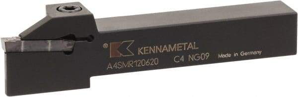 Kennametal - 0.55" Max Depth of Cut, 4mm Min Groove Width, 5" OAL, Right Hand Indexable Grooving Cutoff Toolholder - 4 Seat Size, 5/8" Shank Height x 5/8" Shank Width, A4..04.. Insert Style, A4SM Toolholder Style, Series A4 - Eagle Tool & Supply