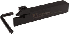 Kennametal - 0.79" Max Depth of Cut, 8mm Min Groove Width, 6" OAL, Right Hand Indexable Grooving Cutoff Toolholder - 8 Seat Size, 1" Shank Height x 1" Shank Width, A4..08.. Insert Style, A4SM Toolholder Style, Series A4 - Eagle Tool & Supply